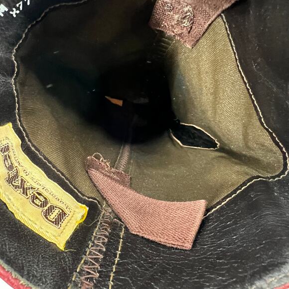 Vtg 70s Dexter Campus Boots Women 6 Burgundy Leather Tall Stacked High Heel READ - Picture 8 of 8